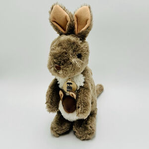 San Francisco Zoo Mom & JOEY Baby Kangaroo Stuffed Plush 12" Wild Republic